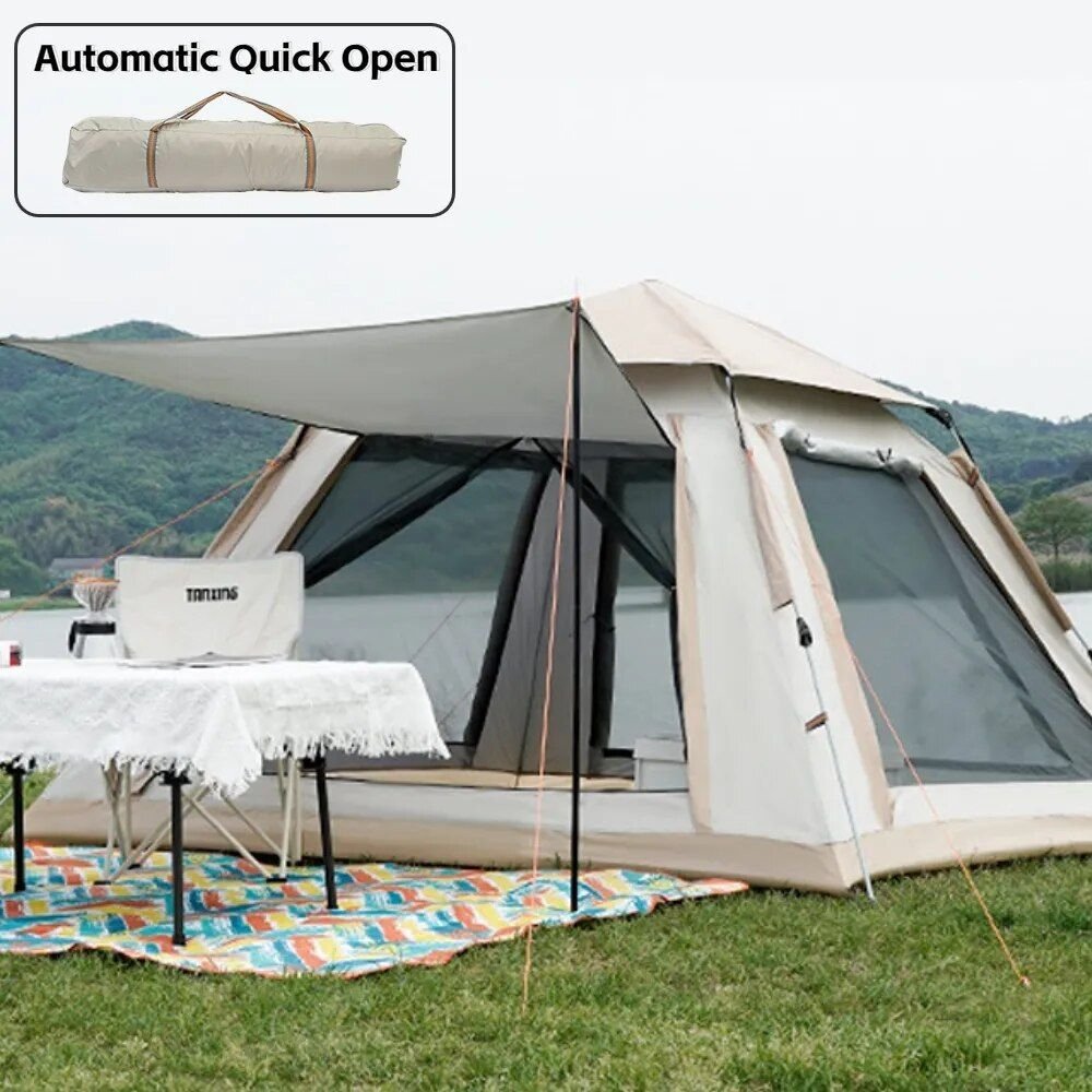 5-8 person waterproof tent with mesh windows