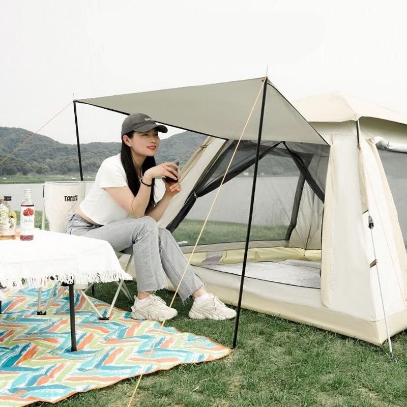 5-8 person waterproof tent with rainfly