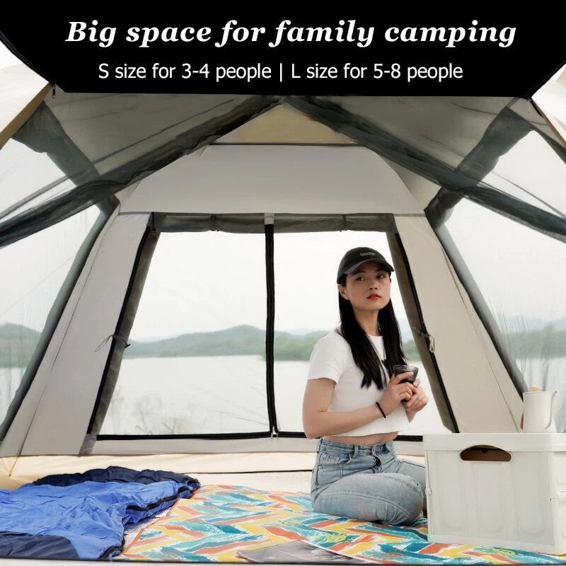 5-8 person waterproof tent with vestibule