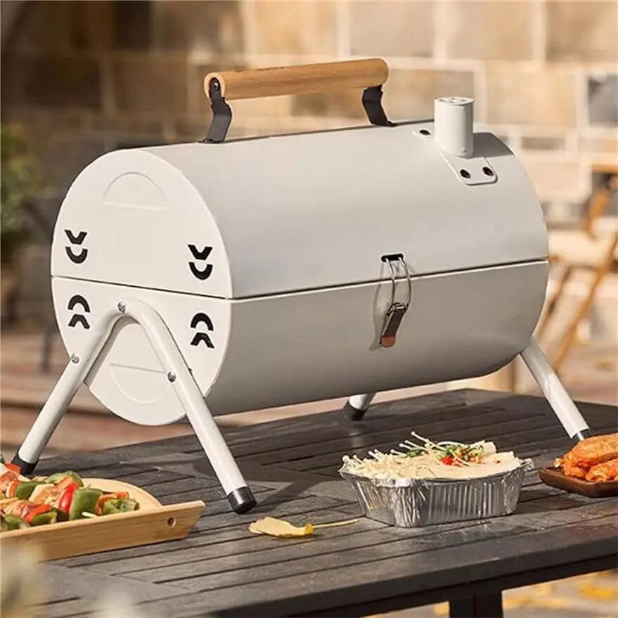 Portable charcoal grill for camping