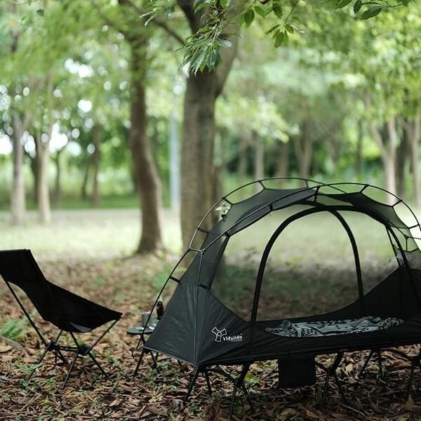 Single person bed tent with carry bag