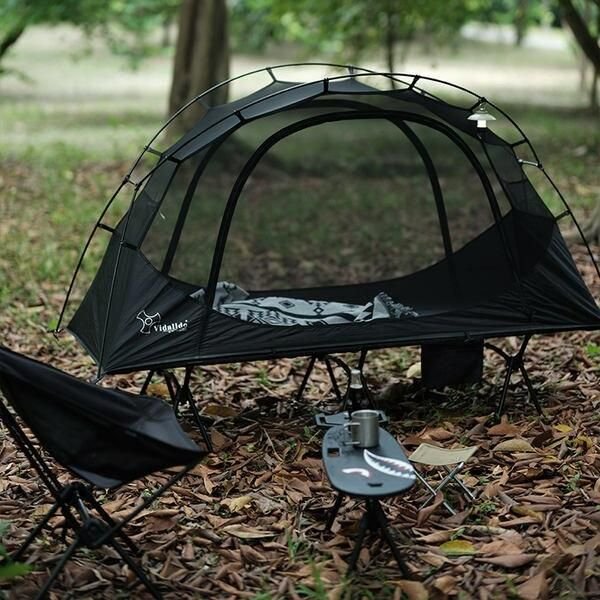 Single person bed tent with carry bag